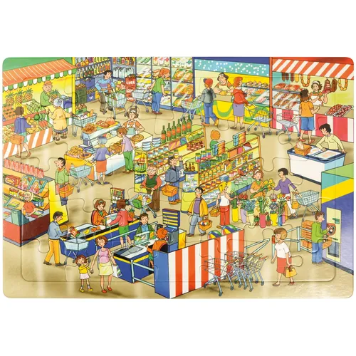 EDUPLAY Puzzle Markt, bunt, 35-teilig (1 Set)