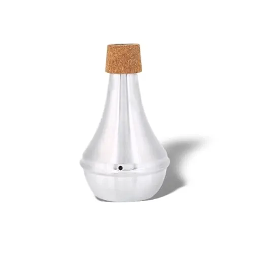 Dilwe Trompete Dämpfer, Trompete Dämpfer gerade gerade Aluminiumlegierung Kork Trompete Dämpfer Praxis Dämpfer Messing Musikinstrument Teil SilberChuizou Musikinstrument Teile