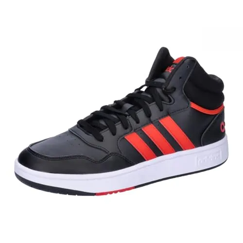 adidas HOOPS 3.0 MID Sneaker schwarz 44 2/3 EU - Sneaker für sportlichen Lifestyle, knöchelhoch mit optimalem Halt und stylischem Vintage-Design, ideal für Basketball und Freizeit.