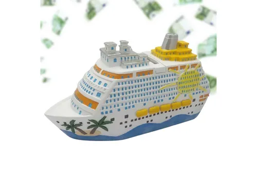 matches21 HOME & HOBBY Spardose Große Urlaubskasse Spardose KREUZFAHRT-SCHIFF bunt 20 cm, Robuste Polyresin Sparbüchse