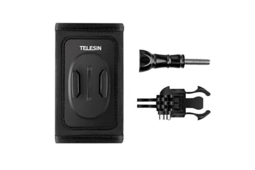TELESIN RUCKSACKHALTERUNG MIT J-HAKENHALTERUNG FÜR SPORTKAMERAS GP-BPM-003 KOMPATIBEL MIT XIAOYI OSMO Action SJCAM