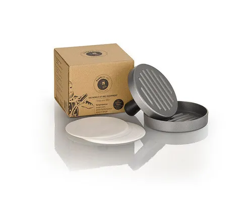 Buddy?s BBQ Burgerpresse mit 100 Trennpapierbl?ttern, Hamburger, Fleischpresse