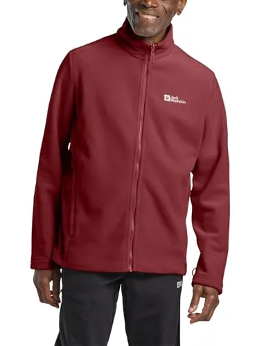 Jack Wolfskin Winterstein Full Zip M deep ruby 4XL - Laufjacke für Herren, umweltfreundlich aus recyceltem POLARTEC 200 Fleece, schnelltrocknend und atmungsaktiv, ideal für aktive Outdoor-Aktivitäten.