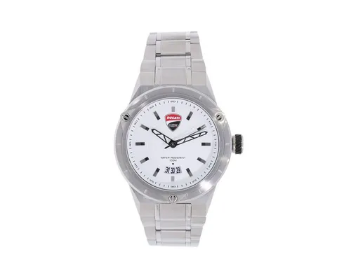 Ducati Quarzuhr Curva - Hochwertige Herrenuhr aus Edelstahl mit 10 ATM Wasserbeständigkeit, Saphirglas und stilvollem Design. Ideal für Motorradliebhaber und modebewusste Träger.