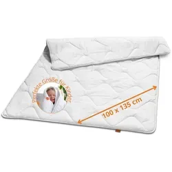 Sleepling ultra leichte Sommerdecke 100 x 135 cm - Atmungsaktive Bettdecke für Kinder, nur 125 g Füllgewicht für perfekten Schlafkomfort an heißen Nächten – ideal für Allergiker und pflegeleicht waschbar.