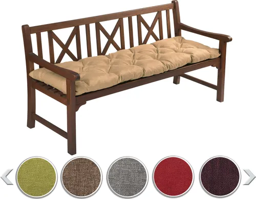 sunnypillow Bankauflage Stuhlkissen 160 x 50 cm - Gartenmöbelauflagen aus wasserabweisendem Polyester, ideal für Gartenbank und Hollywoodschaukel, sorgen für höchsten Sitzkomfort und modernes Design!