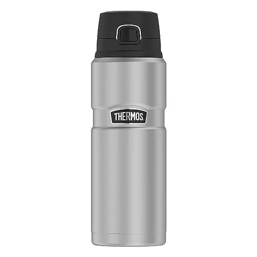Thermos Stainless King Bottle Isolier-Trinkflasche - Thermobehälter mit 0,70 Litern Fassungsvermögen, doppelwandiger Edelstahlkonstruktion und herausragender Isolierung für heiße oder kalte Getränke, absolut auslaufsicher und benutzerfreundlich.