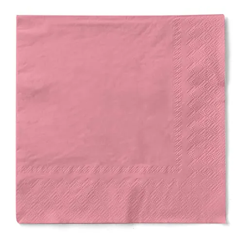 Sovie HOME Serviette in ROSA aus 3-lagigem Tissue, 40 x 40cm, 1/4 Falz, 20 Stück, elegante Papierservietten für Hochzeit, Taufe, Babyparty, Geburtstag & Feier