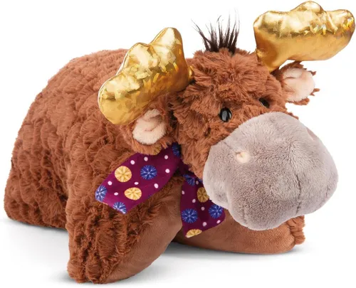 Nici Dekokissen 49331 - Kuscheltierkissen Elch Thure, 40 x 30 cm - Dekokissen in Form eines niedlichen Elches, perfekt zum Kuscheln und Dekorieren, ideal für Kinderzimmer und gemütliche Wohnräume.