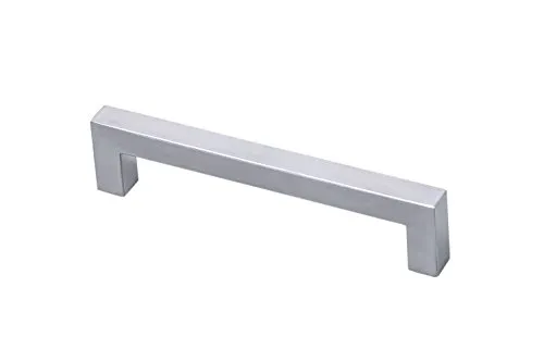 Gedotec Schubladengriff Schranktür Küchengriff Edelstahl matt Schrankgriff eckig - GR10096 | Möbelgriff Küche & Schublade | Profil 14 x 14 mm | BA 320 mm | 1 Stück - Design Stangengriff mit Schrauben