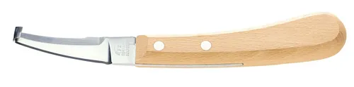 F.DICK Hufmesser ECONOMIC - Beidseitig, Lang und Schmal - Hufpflege für Pferde: Hochwertiges Hufmesser mit beidseitiger Klinge aus Carbonstahl und ergonomischem Buchenholzgriff für präzise Pflege.