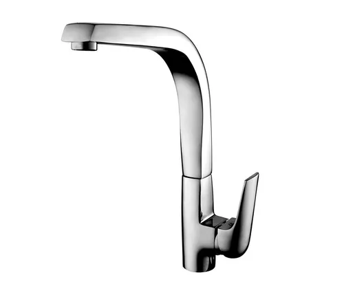 Aloni Küchenarmatur Chrom - Einhebel Edelstahl Wasserhahn für Warm- und Kaltwasser - Edelstahl Küchenarmatur aus Belgien, elegant verchromt und mit praktischem Einhebel-Design für komfortable Temperaturregulierung.