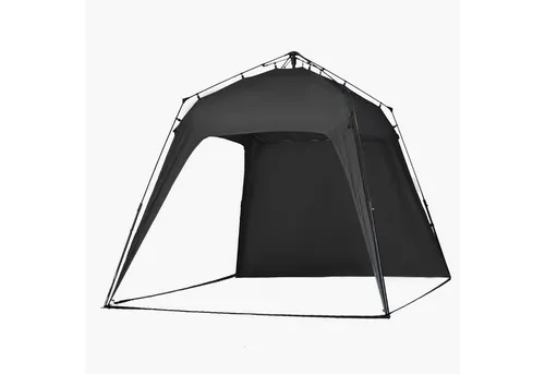 Faltpavillon Campingzelt Schwarz - Schnellaufbau in 2 Minuten - Campingzelt mit Stehhöhe von 1,90 m und 2,50 x 2,50 m Fläche, wasserabweisend und ideal für Garten, Strand oder Festivals. Inklusive praktischer Tragetasche für einfachen Transport.