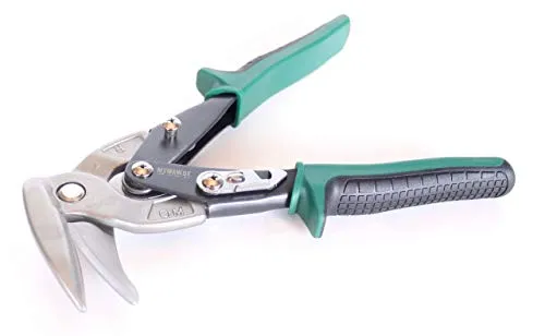 Winkel Figuren-Blechschere - Durchlaufschere für präzise Schnitte - Kategorie: Schneiden & Scheren. Selbstöffnend und handlich, ideal für enge Räume. Hohe Schneidleistung dank induktiv nachgehärtetem Scherenkopf.