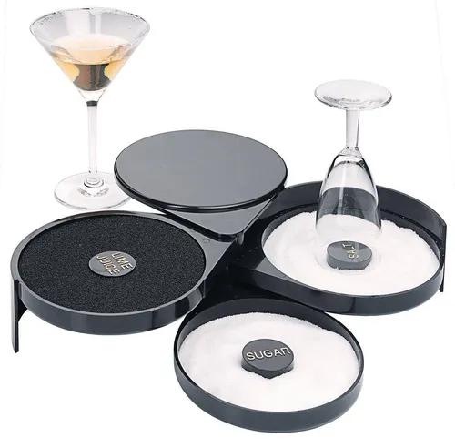 Contacto Salz-/ Zuckerumrander für Cocktailgläser in silber von Contacto