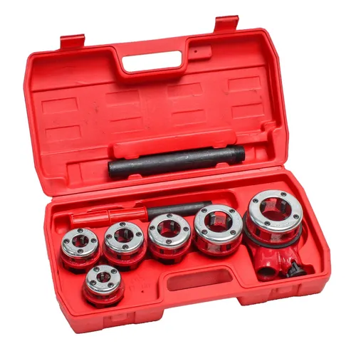 Schneidkluppensatz 9 tlg. - Gewindeschneider und Rohrschneider Set - Sonstige, vielseitiges 9-teiliges Set für präzise Gewinde- und Rohrschneidarbeiten, ideal für Profis und Hobby-Handwerker.