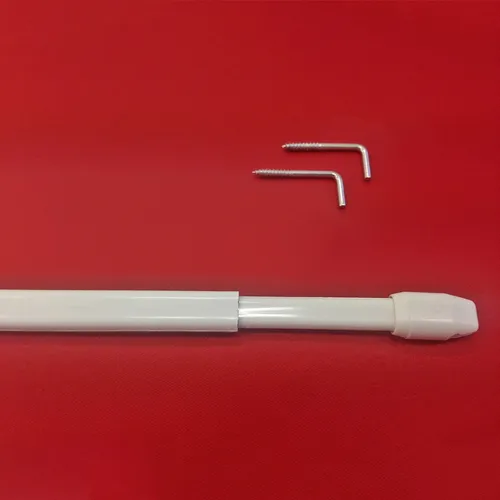 Stück Bistrostange Breite 100 - 150 cm inkl. Schraubhaken - weiß 1