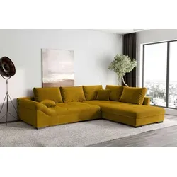 99rooms Terra Ecksofa Cordstoff POSO Gold Rechts in gold von 99rooms