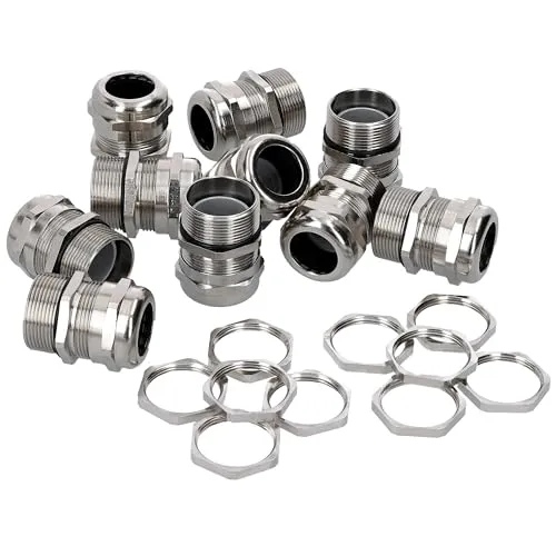 Stück Kalitec Messing Kabelverschraubung Gegenmutter M16 Kabelverbinder Satz 10