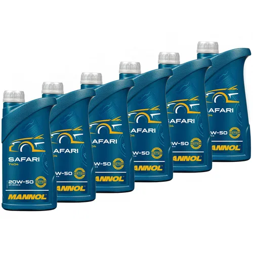 Motoröl Motor Motoren Öl Oel 6 x1 Liter MANNOL Safari 20W-50 20W50 API SN/CH-4