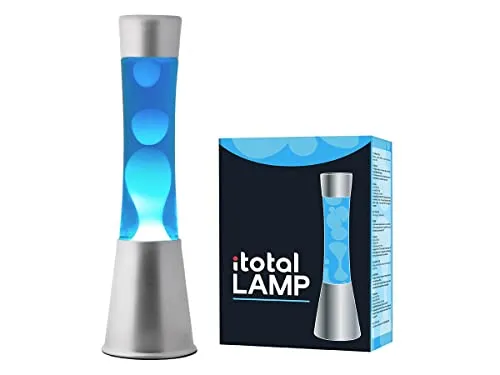 I-TOTAL - Flüssige Lavalampe 40 CM (Blau Weiß Silber) - Erleben Sie die farbenfrohe Retro-Lavalampe von I-TOTAL! Mit ihrem einzigartigen Design und der faszinierenden Wachsbewegung bringt sie Stimmung in jedes Zimmer. Ideal für Wohn- und Kinderzimmer.
