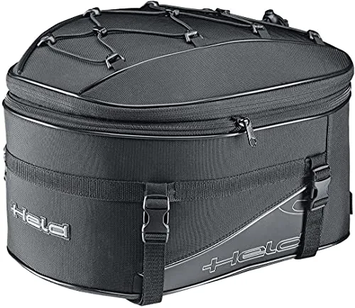 Held Iconic GT Hecktasche schwarz - Leder & Satteltaschen, praktische Sitztasche mit Riemenbefestigung für sicheres Reisen auf dem Motorrad