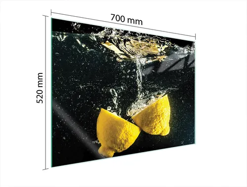 Glasschutzplatte Für Herd 70X52 Zitrone
