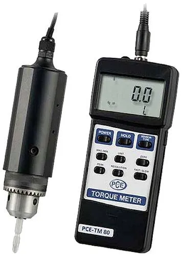 PCE Instruments Drehmoment-Messgerät PCE-TM 80 - Kraftmessgeräte mit separatem Kraftaufnehmer, ideal zum präzisen Messen von Drehmomenten an Schrauben und Bauteilen für zuverlässige Ergebnisse.