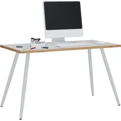 VCM Schreibtisch Salia, weiß, 110 x 70 x 50cm in rot von VCM