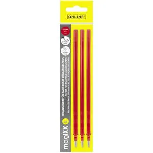 Online Gelschreibermine magiXX L, 70140, löschbar, Strichbreite 0,7mm, rot, 3 Stück