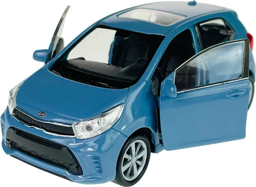 Welly KIA Picanto JA 5 Türer Blau Ab 2017 1/34-1/39 Metal Modell Auto Die Cast Neu im Kasten
