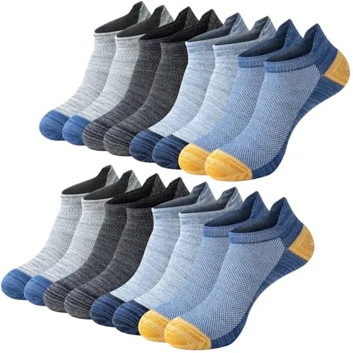 Eono Sneaker Socken Herren 43-46/37-42, 8 Paar Socken Herren Damen, Leicht und Atmungsaktive Baumwolle Herrensocken Laufsocken Sportsocken Kurze Unisex(43-46)