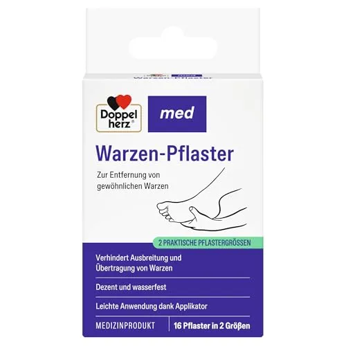 Doppelherz med Warzen-Pflaster – 16 wasserfeste Pflaster zur gezielten Anwendung