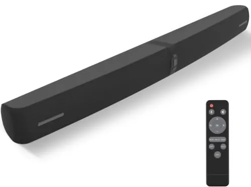 Yinet-EU Soundbar für TV, 90 W 2-in-1 Abnehmbar Soundbar mit Auto Volume Boost, TV-Lautsprecher mit Bluetooth 5.3/ARC/Opt/AUX-Anschluss, Heimkino-Soundbars für PC/Gaming/Projektoren, 1 Stück