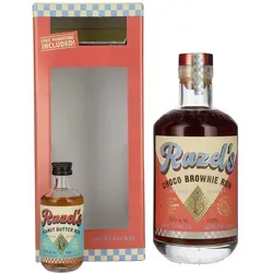 Razel’s Choco Brownie Rum VAP mit Peanut Butter - Rum Set mit 550ml Razel’s Choco Brownie Rum und 50ml Peanut Butter Rum, ideal für Brownie-Liebhaber und ein unvergleichliches Geschmackserlebnis.