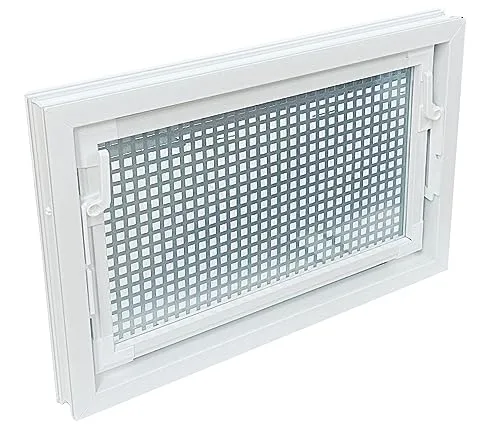 Kellerfenster weiss 50 x 30 cm Einfachglas incl. Schutzgitter, Insektenschutz, 4 Fensterbauschrauben, 10 Fensterkeile