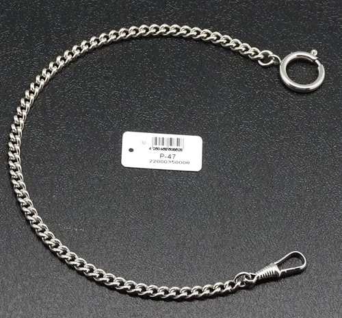 Regent Taschenuhrkette Rundpanzer-Kette 5mm P-47 silber ca. 29 cm lang