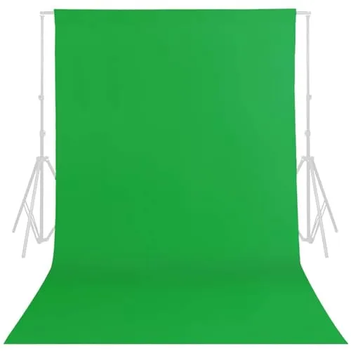 Fotostudio Hintergrund für Fotografie, 2M x 3M(6.6FT x 9.8FT) Green Screen Background, 100% Reiner Musselin Faltbare Hintergrund Kulisse für Fotografie,Video und Fernsehen Aufnehmen