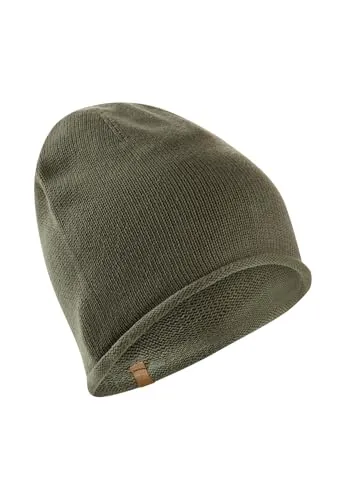 camel active Damen Beanie aus Reiner Baumwolle Graugrün