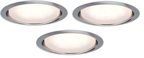 LED Einbauleuchtenn Set 3x7W GX53 3000K Warm Weiss eisen gebürstet hell 30mm sup