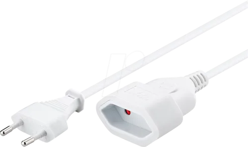 GOOBAY 51356 - Euro Verlängerung, 2m, weiß