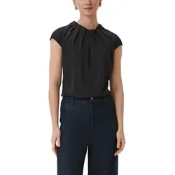 Comma Kurzarmbluse schwarz Größe 34 von comma,