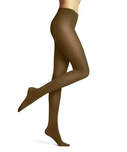 FALKE Damen Strumpfhose Pure Matt 50 DEN, Gelb Old Brass - Halb-blickdichte Strumpfhose aus nachhaltigem Material, bietet eleganten Sitz und Komfort, ideal für Business und Alltag.