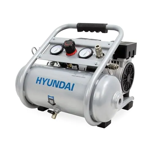 HYUNDAI Silent Kompressor SAC75008IC | Leiser 8L Flüsterkompressor - Kompressoren: Der HYUNDAI SAC75008IC bietet extrem leisen Betrieb, ölfreie Nutzung und einen 8L Kessel für hygienische Druckluft – ideal für sensible Bereiche.