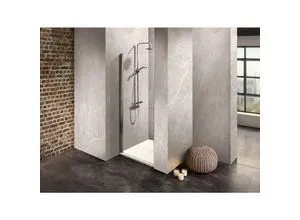 Dusbad Vital 2 Pendeltür für Nische 800mm - Duschkabine mit 6 mm Einscheibensicherheitsglas, einfacher Montage und elegantem Design in Chromoptik. Ideal für moderne Badezimmer.