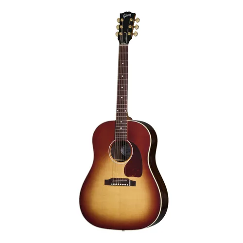 Gibson J-45 Standard Rosewood Burst Westerngitarre – Hochwertige Akustikgitarre - Vollmassive Westerngitarre mit Sitka-Fichte-Decke und Palisanderkorpus. Ergonomisches Slim-Taper-Halsprofil für höchsten Spielkomfort. Inklusive schützendem Koffer – ideal für Musiker, die sowohl Klang als auch Stil schätzen.