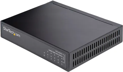 StarTech 5 Port Gigabit Switch - Unverwalteter LAN Switch für Ihr Netzwerk - Unverwalteter 5-Port Gigabit Switch für zuverlässige Netzwerkverbindungen, ideal für Büros und Heimnetzwerke.