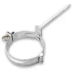 Fallrohrschelle Grömo mit Schlagstift 140mm, Stahl verzinkt, verschiedene Größen (Ausführung: Ø 76mm)