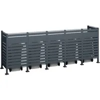 Westmann Mülltonnenverkleidung Planum 5er Box, Anthrazit - Moderne Mülltonnenverkleidung für 5 Tonnen, aus pulverbeschichtetem Stahl, langlebig und ideal als Sichtschutz im Außenbereich.