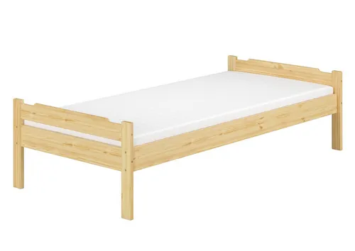 ERST-HOLZ Massivholz-Einzelbett für Kinder und Jugendliche, Kiefer 80 x 200 - Klassisches Kinder- und Jugendbett aus massivem Kiefernholz, ideal für eine gemütliche Atmosphäre und mit optionalem Stauraum durch einen Bettkasten.